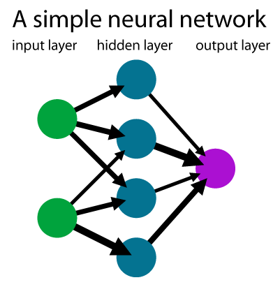 A diagram of a neural network